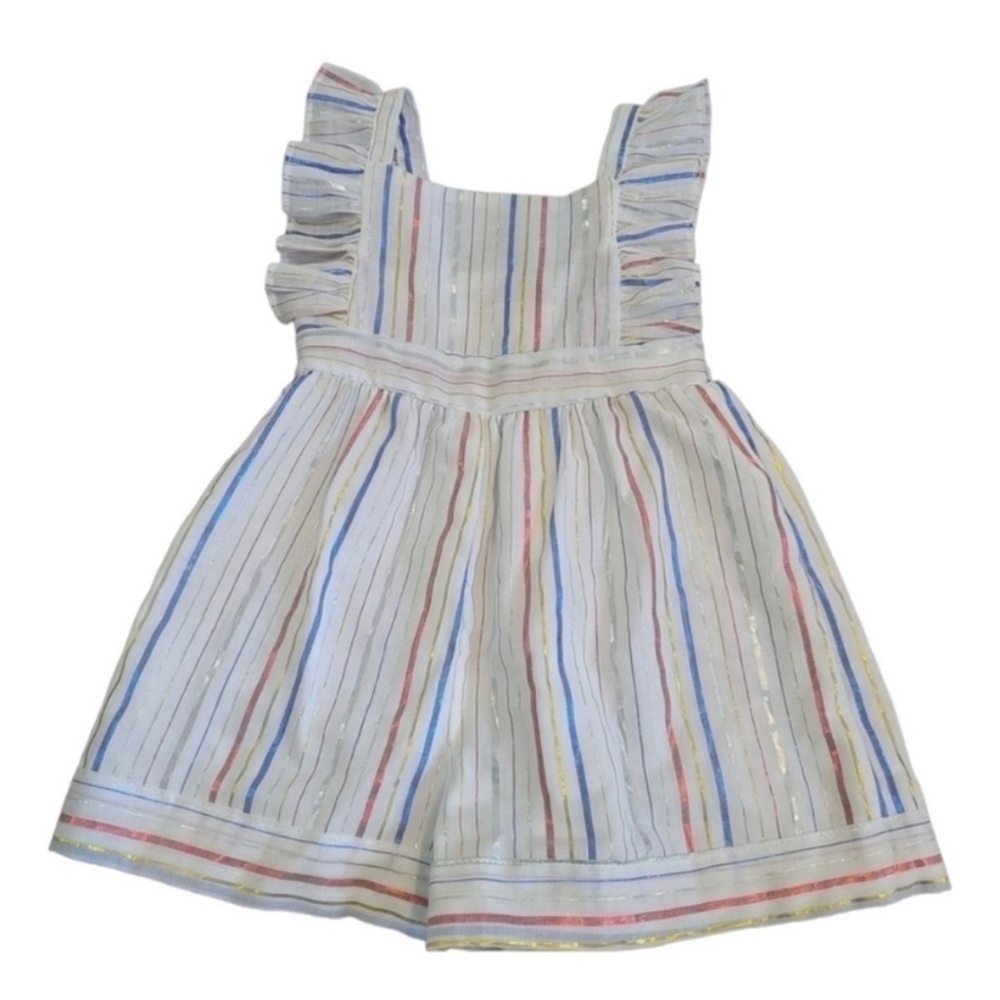 Pastourelle Striped Ruffle Glitter Romper Size 18 months